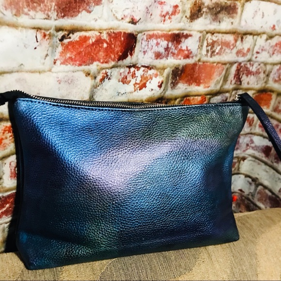 Steve Madden Metallic Rainbow Multi Colored Leather Clutch - Picture 7 of 16